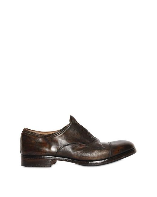Premiata WASHED LEATHER OXFORD LACELESS SHOES