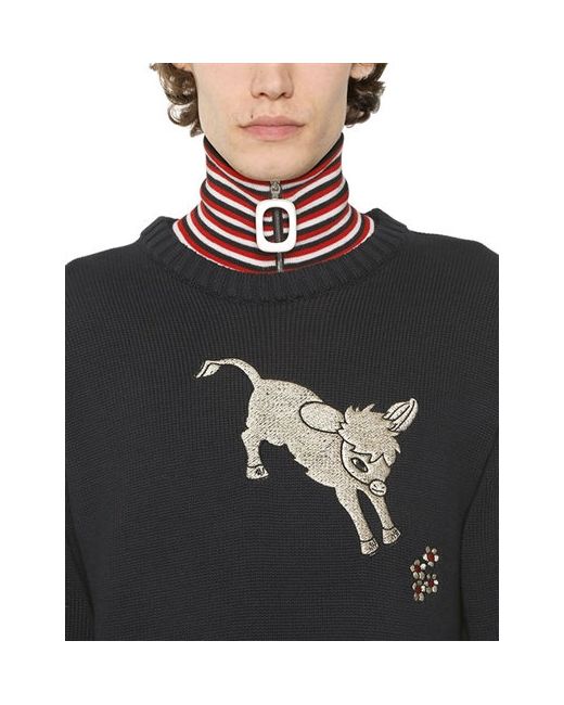 J.W.Anderson ZIP-UP WOOL KNIT COLLAR