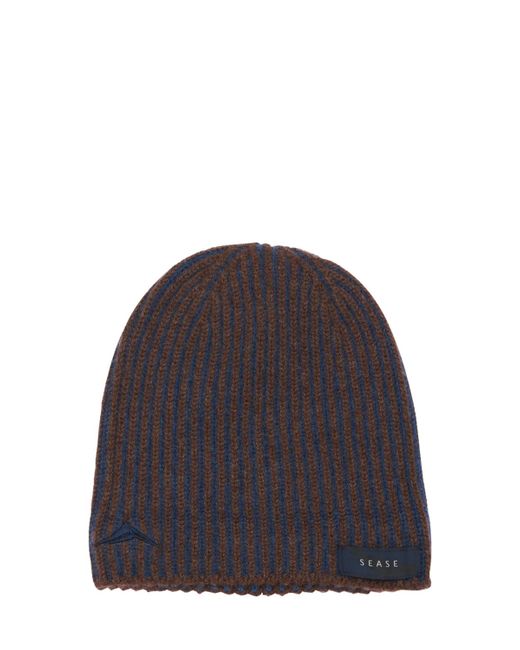 Sease Ribbed Cashmere Reversible Beanie