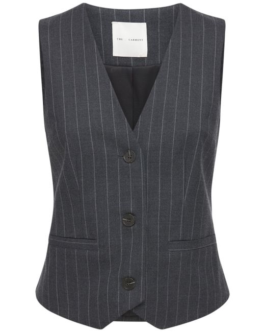 The Garment London Wool Blend Pinstripe Vest