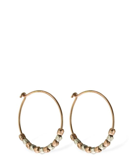 Dodo 9kt Rose Gold Silver Granelli Earrings