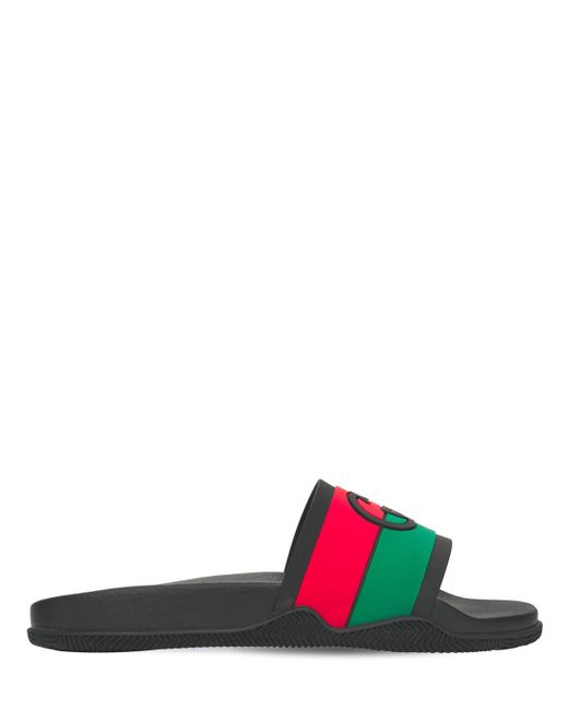 Gucci Interlocking G Rubber Slide Sandals