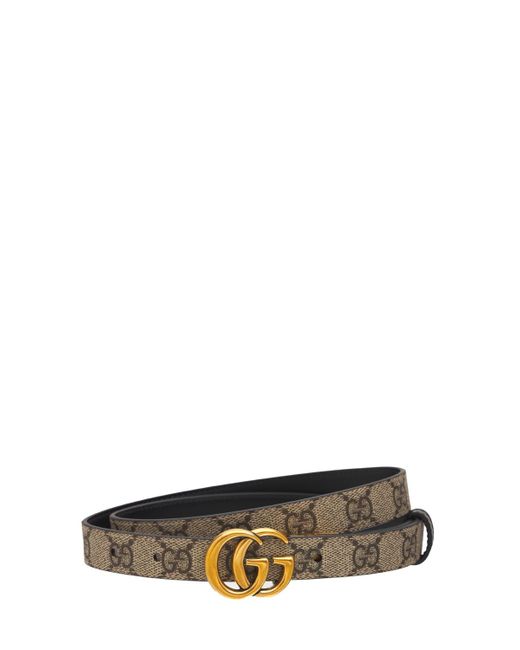 Gucci Gg Marmont Reversible Thin Leather Belt