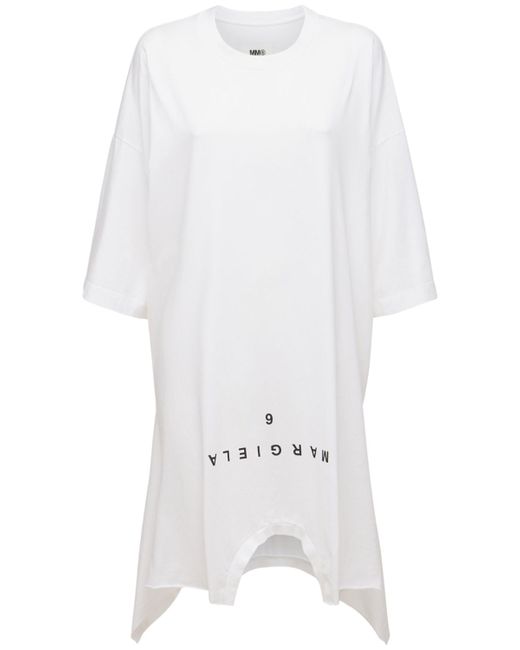 Mm6 Maison Margiela Double T-shirt Jersey Mini Dress