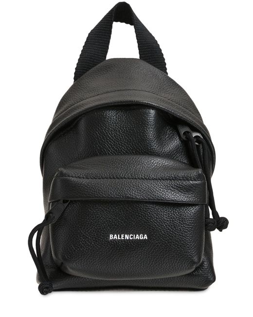 Balenciaga Logo Leather Backpack