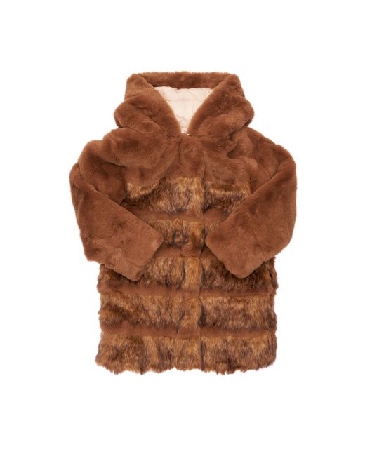 Chloé Hooded Faux Fur Coat