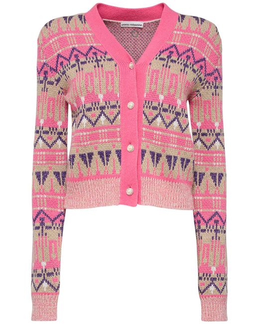 Paco Rabanne Wool Knit Cropped Cardigan