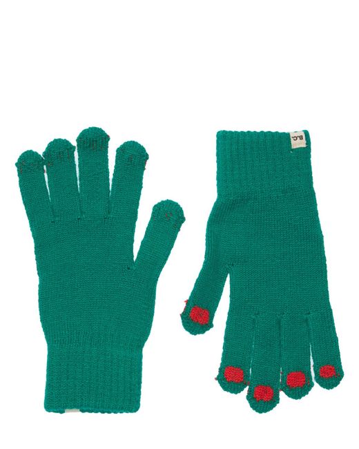 Bobo House Intarsia Wool Blend Knit Gloves