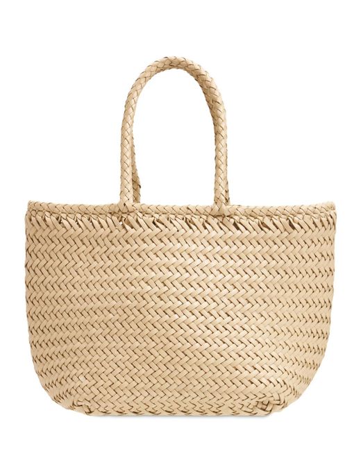 Dragon Diffusion Grace Small Woven Leather Basket Bag