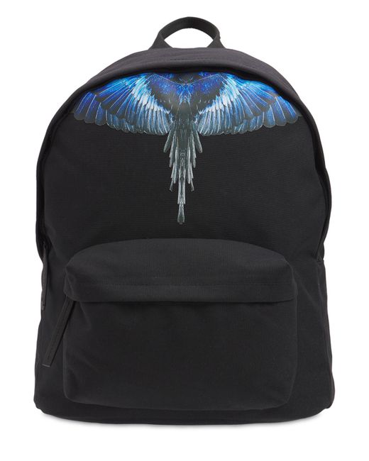 Marcelo Burlon County Of Milan Printed Wings Nylon Canvas Backpack