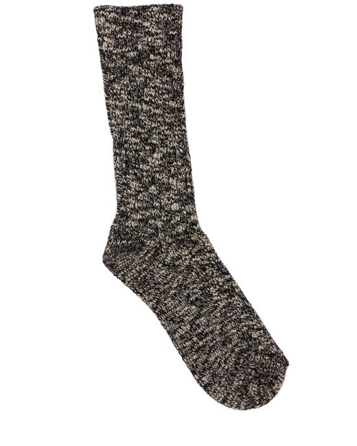 Birkenstock Black Cotton Slub Socks
