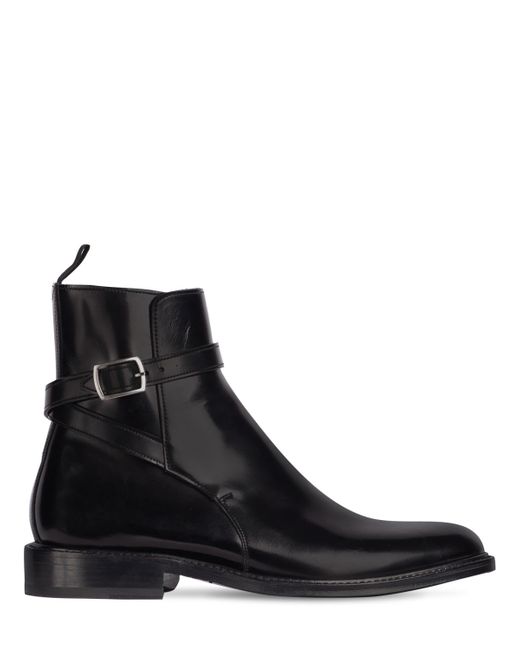 Saint Laurent 20mm Army Brushed Leather Ankle Boots