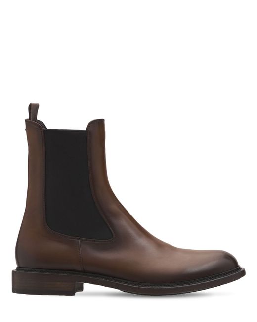 Pantanetti 30mm Leather Chelsea Boots