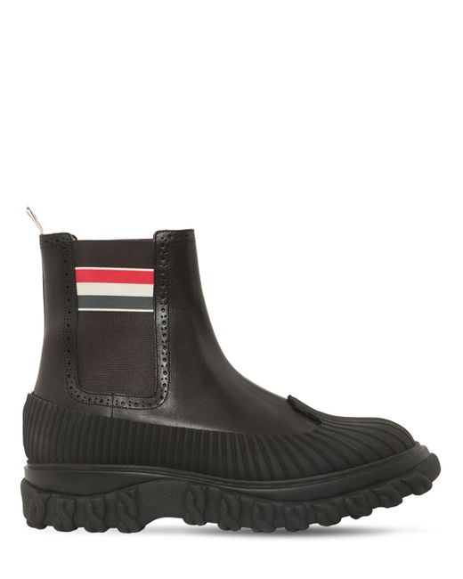 Thom Browne Chelsea Longwing Leather Boots