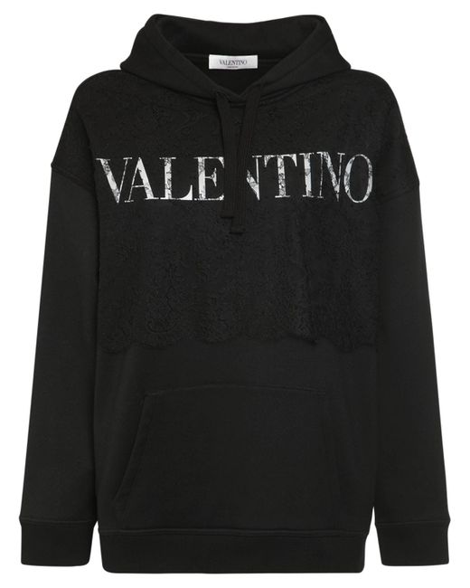 Valentino Jersey Heavy Lace Sweatshirt Hoodie