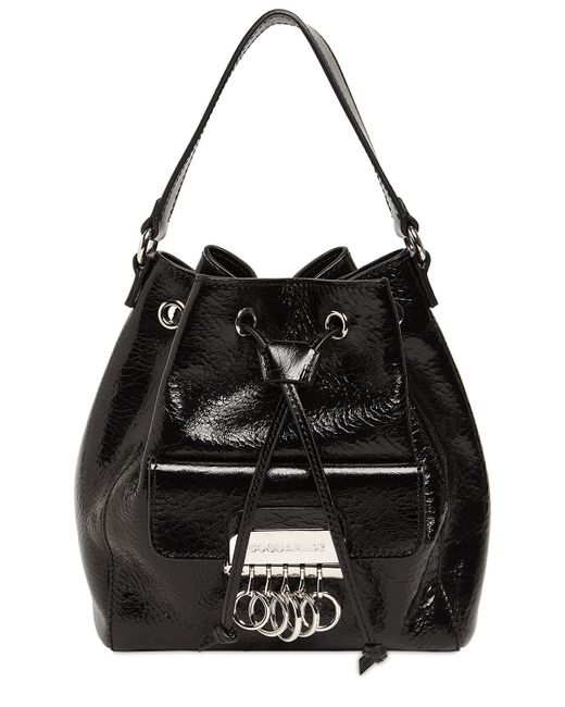 Dsquared2 Small Leather Bucket Bag