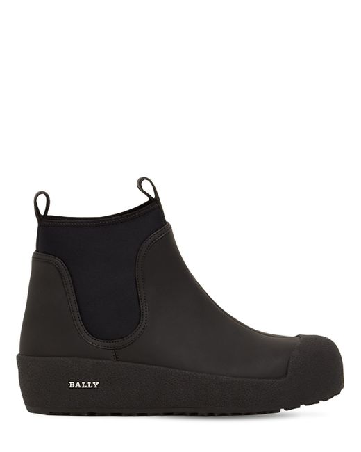 Bally 30mm Gadey Rubberized Leather Boots
