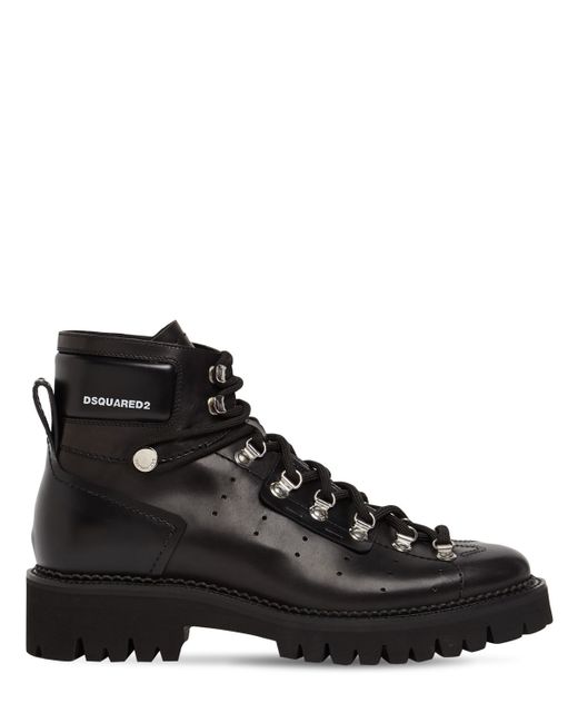 Dsquared2 Hector Brushed Leather Hiking Boots