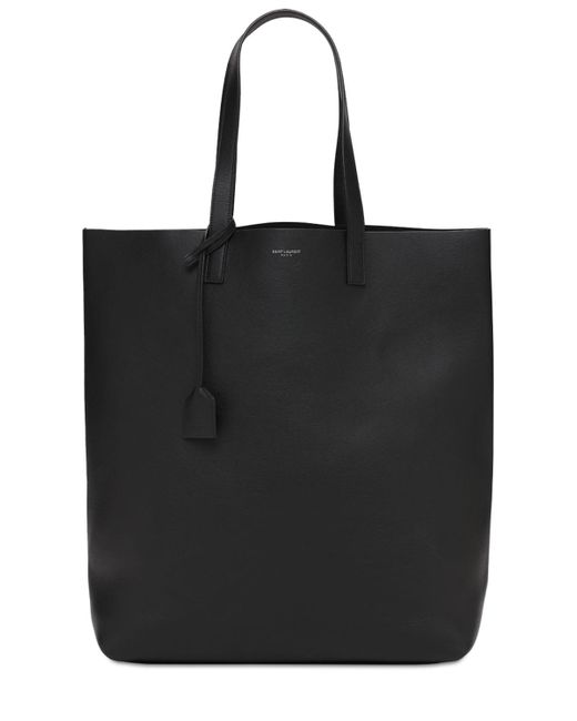 Saint Laurent Logo Leather Shopping Bag