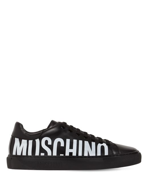 Moschino Logo Leather Low-top Sneakers