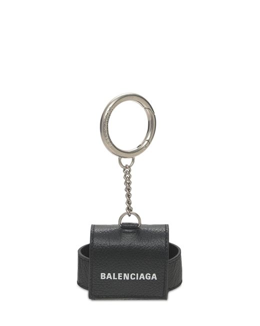 Balenciaga Logo Leather Airpods Case