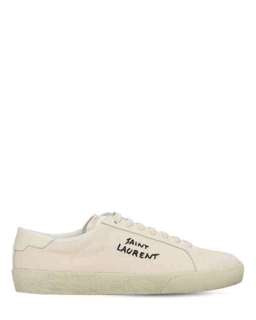 Saint Laurent 20mm Embroidered Canvas Sneakers