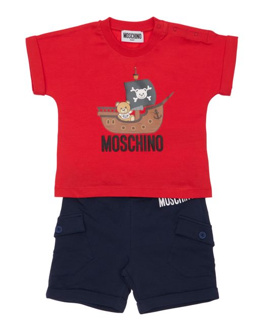 Moschino Toy Print Jersey T-shirt Cargo Shorts