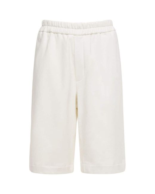 Jil Sander Plus Embroidered Organic Cotton Shorts