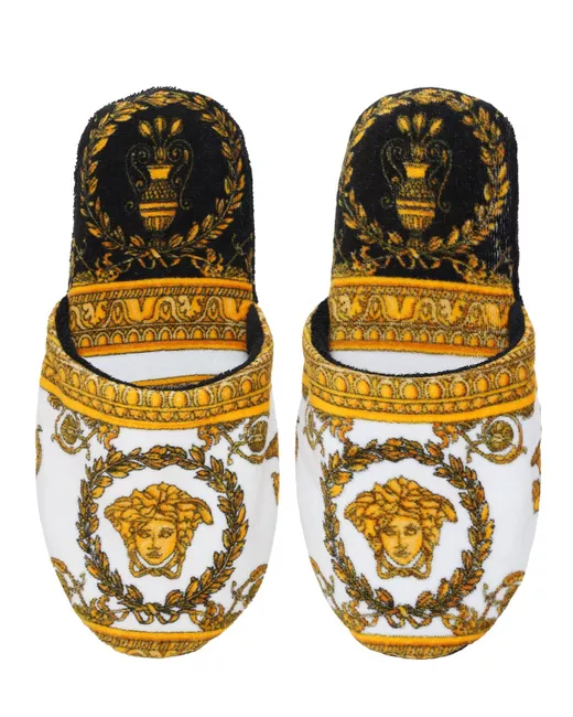 Versace I Heart Baroque Cotton Slippers