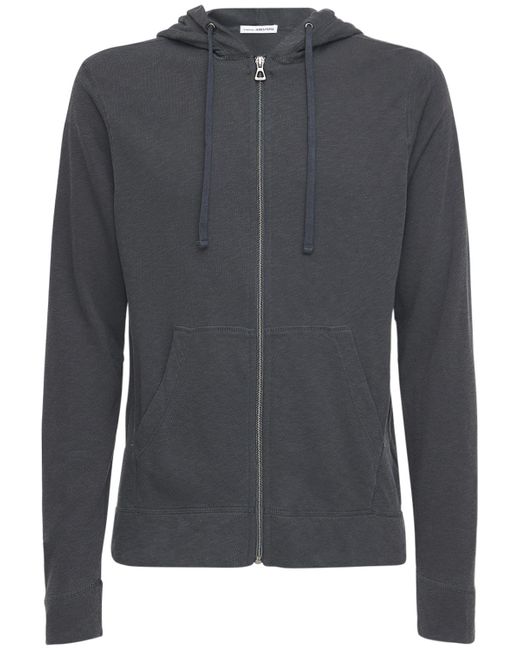 James Perse Vintage Cotton French Terry Zip Hoodie