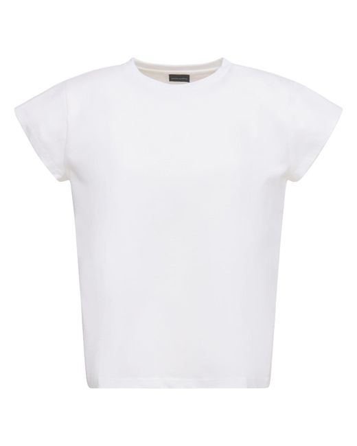 Magda Butrym Rubberized Logo Cotton Jersey T-shirt