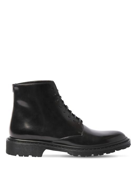 Saint Laurent 30mm Army Brushed Leather Boots