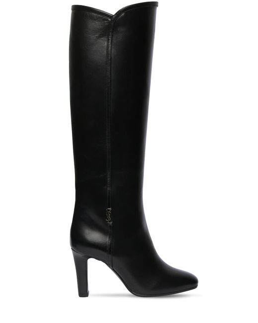 Saint Laurent 90mm Jane Leather Tall Boots