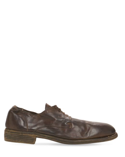 Guidi 1896 Washed Leather Lace-up Shoes