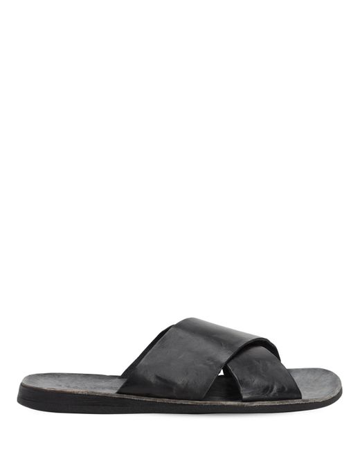 Brador Leather Slide Sandals