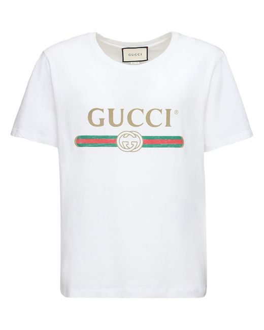 Gucci Logo Print Cotton Jersey T-shirt