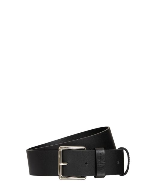 AMI Alexandre Mattiussi 4cm Wide Leather Belt