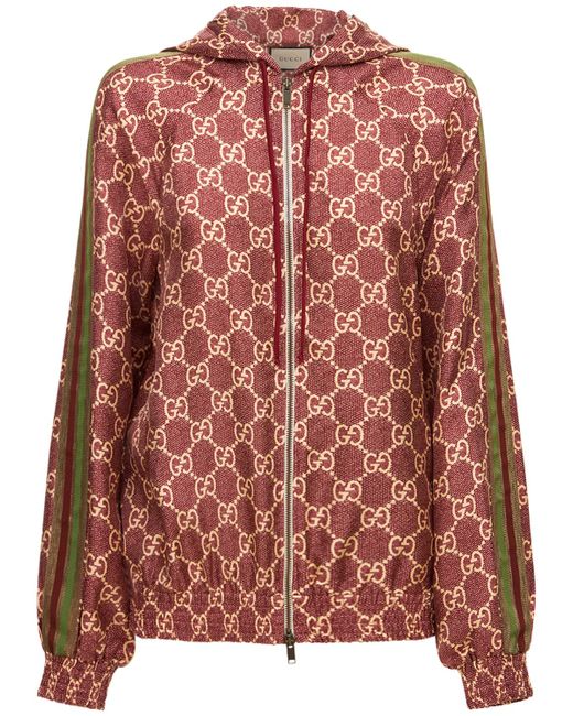 Gucci Silk Twill Logo Jacket