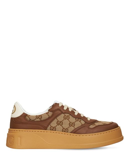 Gucci 50mm Canvas Leather Sneakers