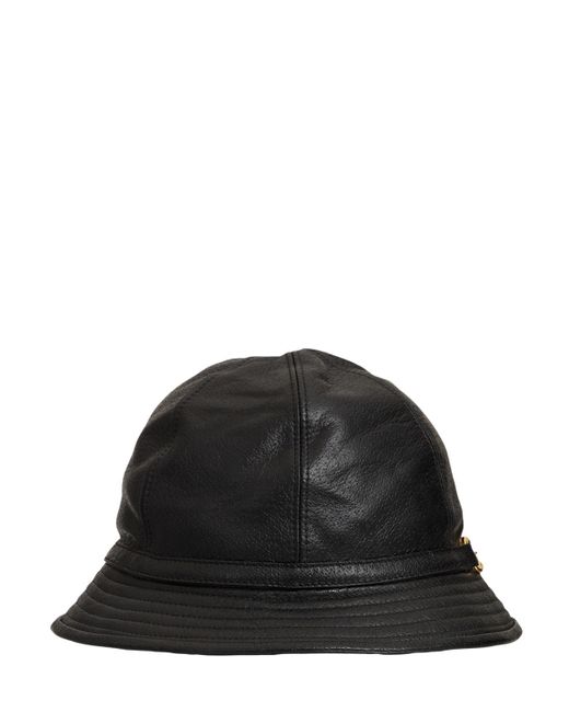 Gucci Leather Cloche Hat W Horsebit