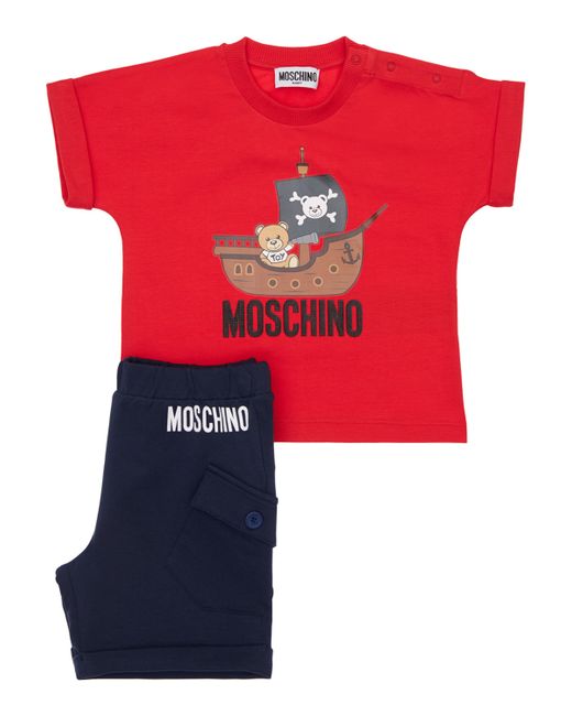 Moschino Toy Print Jersey T-shirt Cargo Shorts
