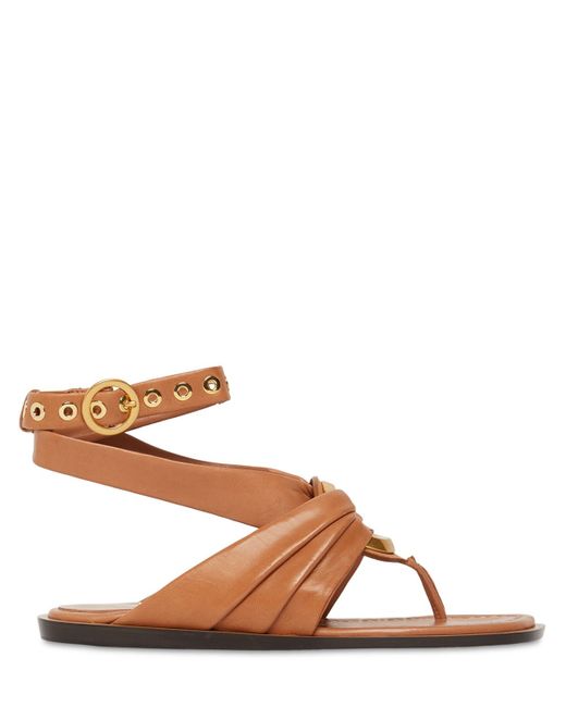 Etro 10mm Leather Thong Sandals