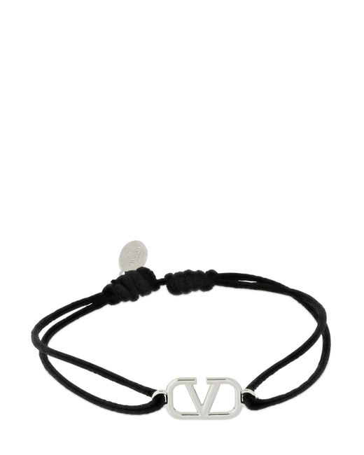Valentino Garavani V Logo Slim Adjustable Bracelet