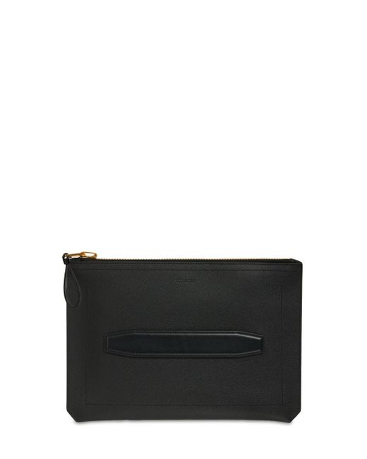 Tom Ford Logo Leather Zip Pouch