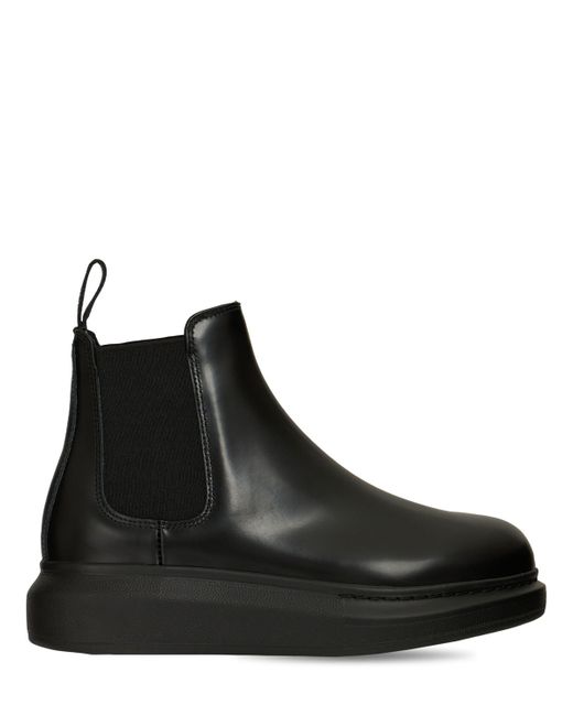 Alexander McQueen 40mm Hybrid Leather Chelsea Boots