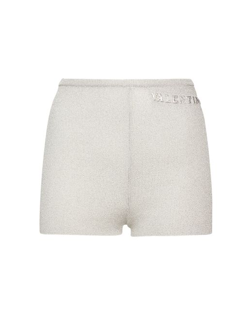 Valentino Logo Viscose Knit Mini Shorts
