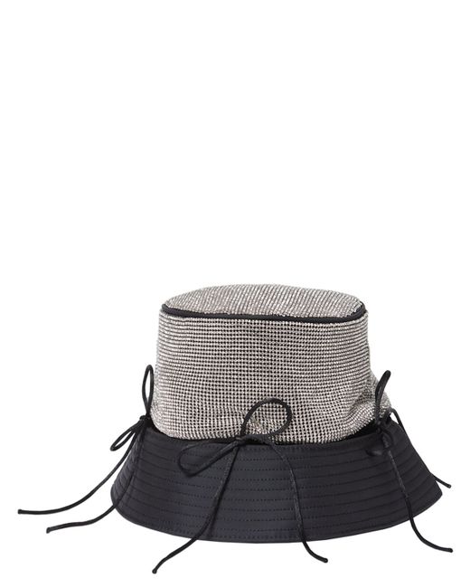 Kara Crystal Mesh Bow Bucket Hat