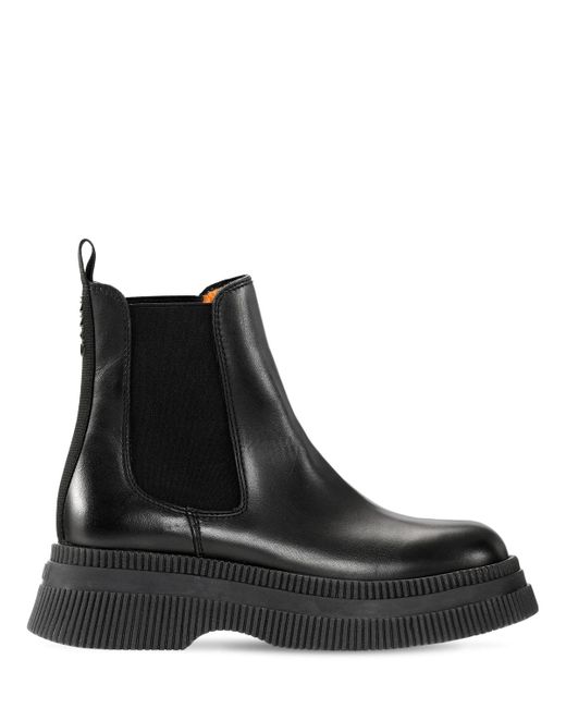 Ganni 55mm Leather Chelsea Boots
