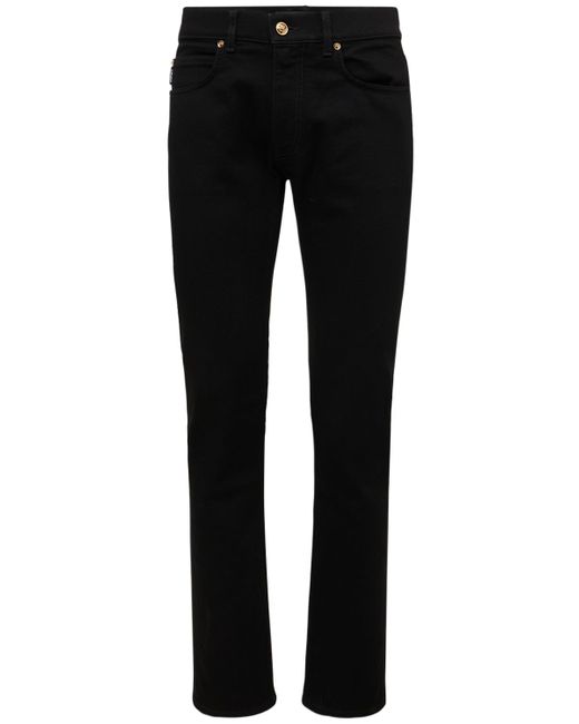 Versace 17.5cm Straight Cotton Denim Jeans