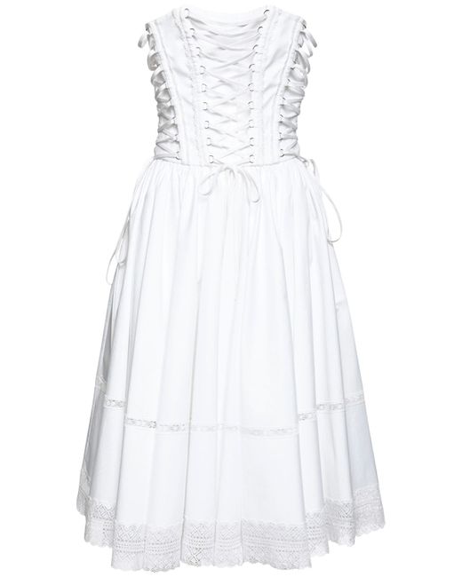 Dolce & Gabbana Cotton Stretch Strapless Corset Dress